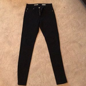 AG Black skinny jeans.